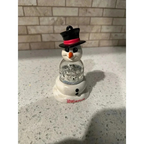 1996 Disney McDonald's 101 Dalmatians Toy Snowman Snow Globe sf - Picture 4 of 5